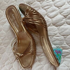Kate Spade Gold Tiki Sandals